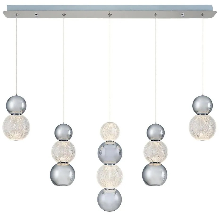 LED luster na lanku CREMONA LED/27W/230V 3000K matný chróm