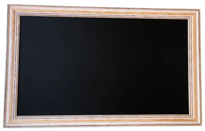 Toptabule.sk Čierna kriedová tabuľa PREMIUM v provensálskom drevenom ráme 90x120 cm