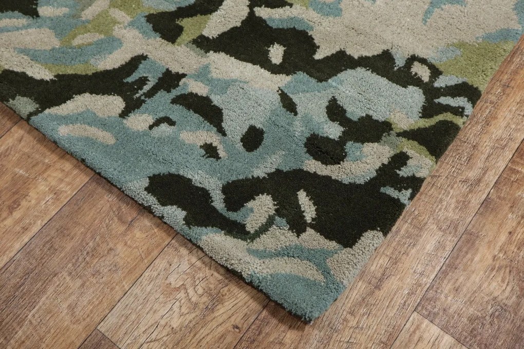 Mujkoberec Original, AKCIA: Ručne všívaný indický koberec Guntur, zelená, obývacia izba