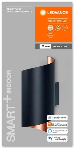 Ledvance - LED Stmievateľné nástenné svietidlo SMART+ TWIST LED/12W/230V Wi-Fi