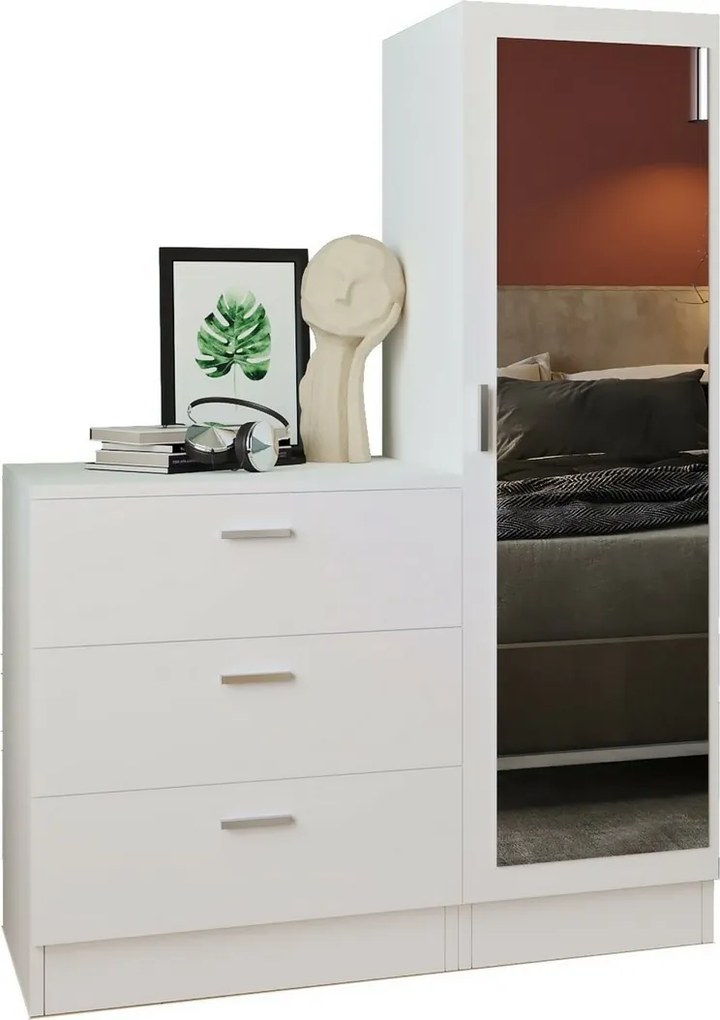 Komoda so zrkadlom Coco White