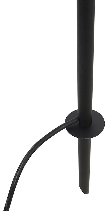 Nastaviteľný čierny reflektor vrátane 300 cm kábla a zástrčky IP65 - Basic
