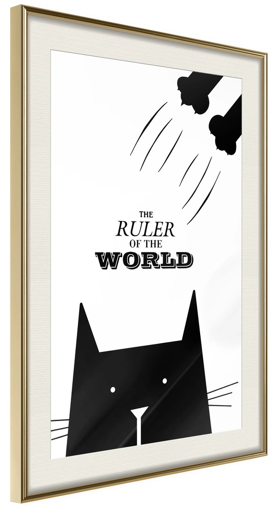 Artgeist Plagát - The Ruler Of The World [Poster] Veľkosť: 20x30, Verzia: Čierny rám s passe-partout