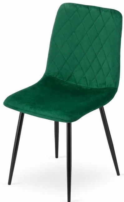 Set štyroch jedálenských stoličiek TURIN - tmavo zelená (4ks)