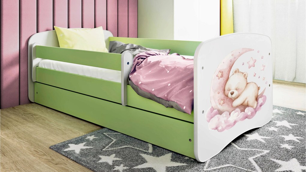 XXXLutz POSTEĽ PRE DETI A MLÁDEŽ 80/160 cm, zelená, biela MID.YOU - Detské izby - 00214200023Q