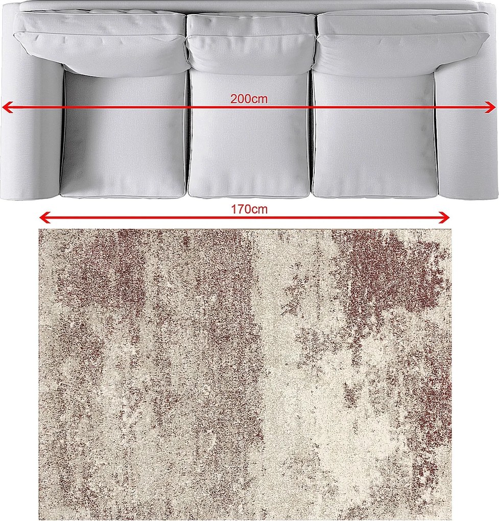 Koberec Softness silver/claret 120x170cm