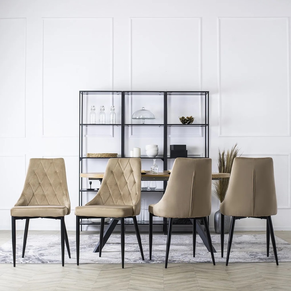 PROXIMA.store - Čalúnená jedálenská stolička CORK FARBA: béžová
