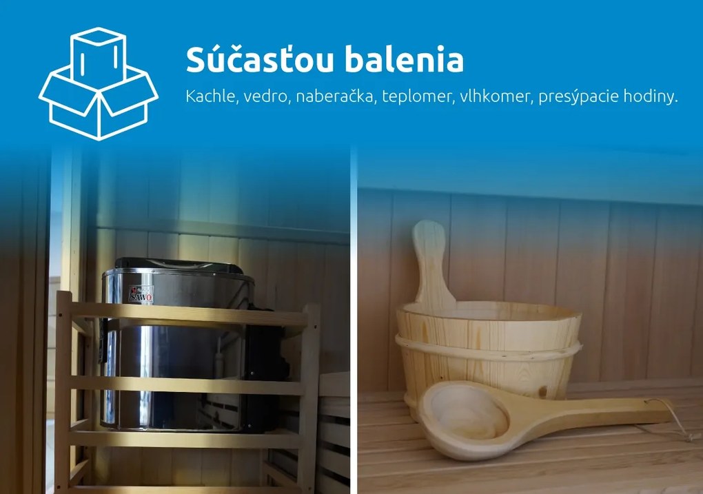 Marimex | Fínska sauna Marimex KIPPIS XL + saunové kachle | 11100085