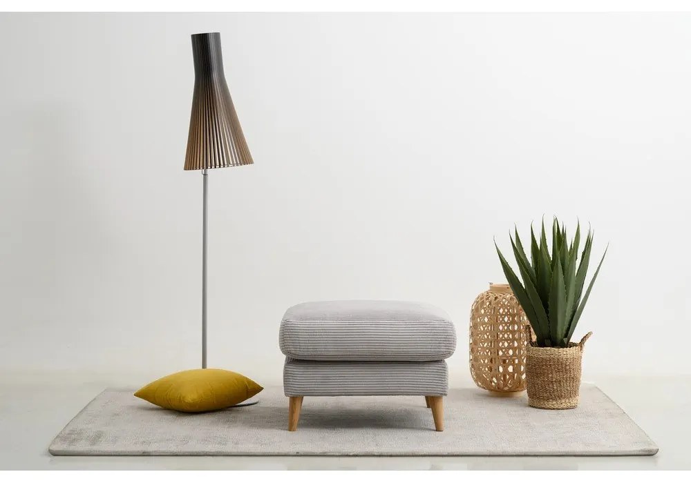 Svetlosivá menčestrová podnožka Paris – Scandic