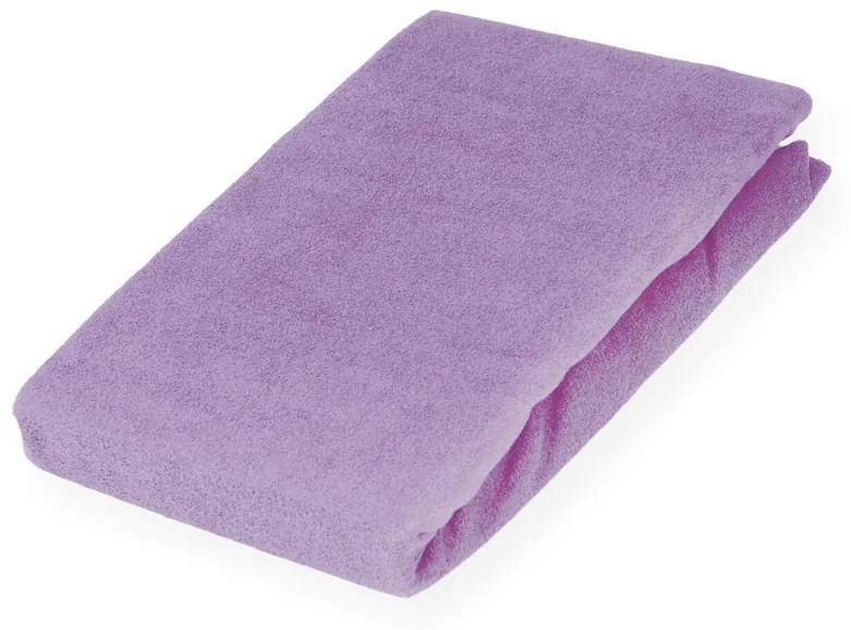 Froté napínacie prestieradlo na extra vysoký matrac FR-012 Levanduľové 180 x 220 - výška 40 cm