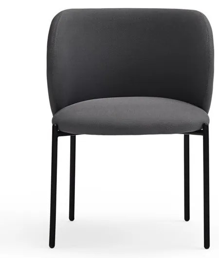 Tmavosivé čalúnené jedálenské kreslá v súprave 2 ks Mogi – Teulat