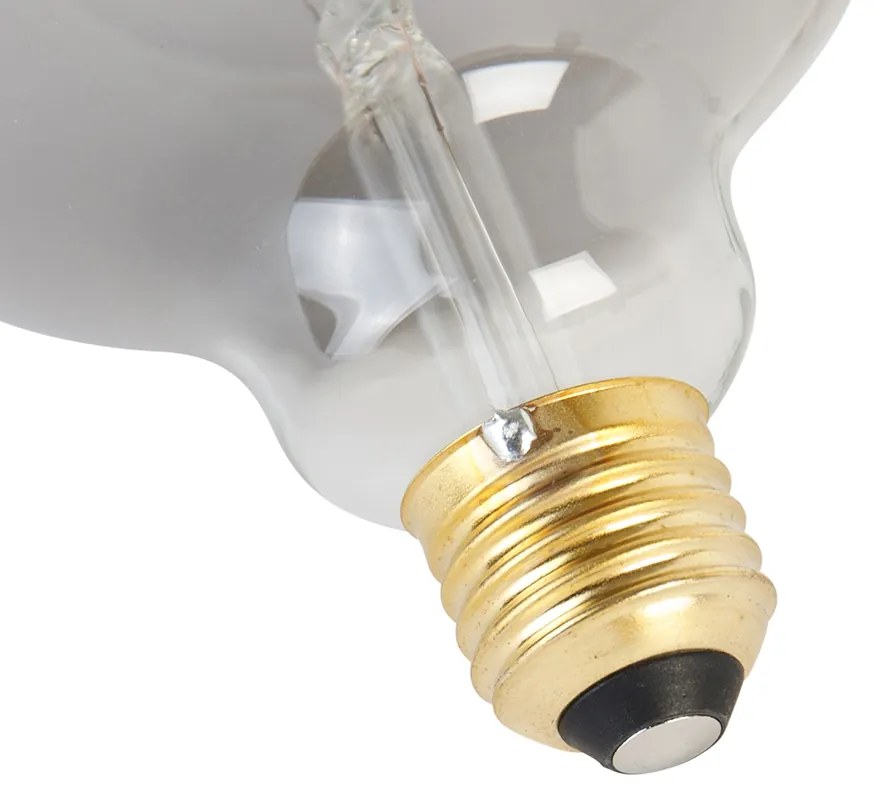 Sada 5 stmievateľných LED žiaroviek E27 so skrúteným vláknom G125 dymová 4W 120lm 1800K