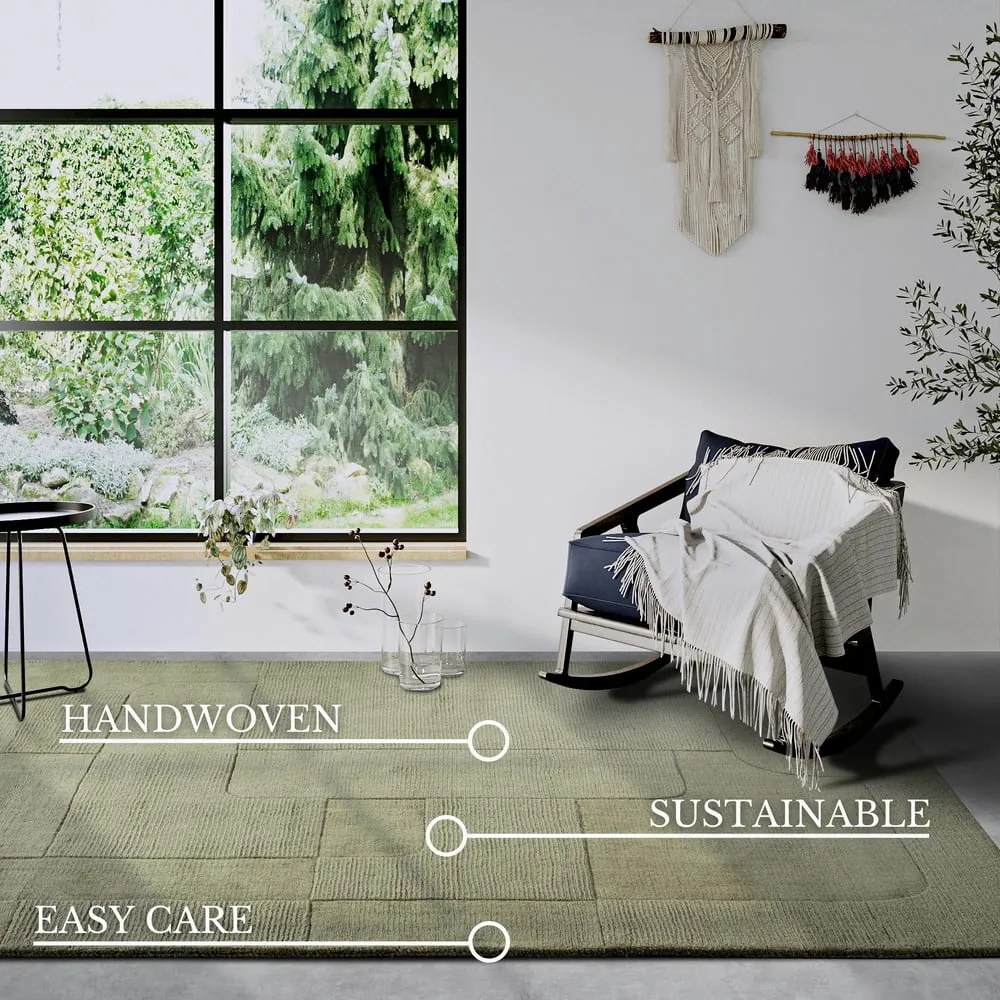 Zelený ručne tkaný vlnený koberec 120x170 cm Charlotte – Villeroy&amp;Boch