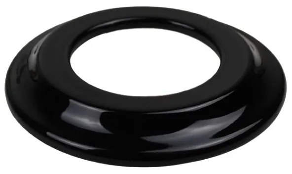 Elhard Veľký okrúhly keramický rámček jednoduchý, čierny KV3001B