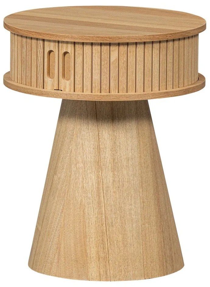 Nočný stolík v dekore borovice v prírodnej farbe Karri – WOOOD