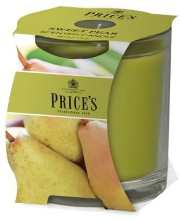 Price´s FRAGRANCE vonná sviečka v skle Sladká hruška - horenie 45h
