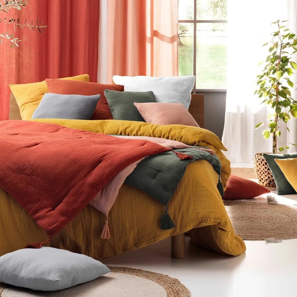 Žltá napínacia mušelínová plachta 140x190 cm Angelia – douceur d'intérieur
