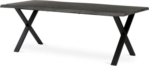 Jedálenský stôl HT-F4321 sivý dub / čierny