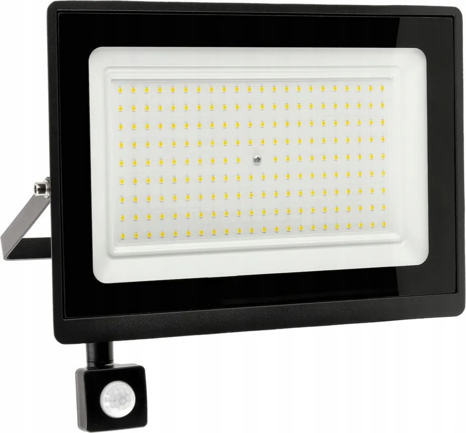 LED reflektor IP65 - 150w - 13500lm - so senzorom pohybu a súmraku - neutrálna biela