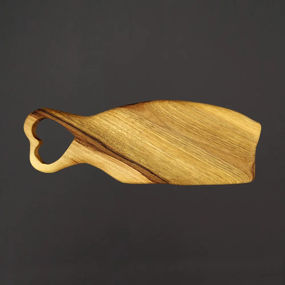 AMADEA Drevená doštička srdce, masívne drevo, 29 x 10,5 cm, český výrobok