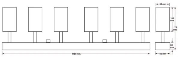 Bodové svietidlo FARGO 6xGU10/30W/230V biela