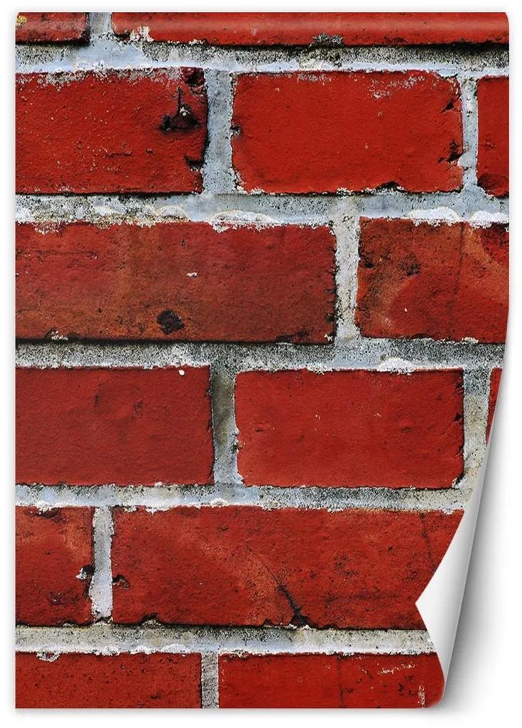 Fototapeta, Červené cihly kamenná optická zeď - 150x210 cm
