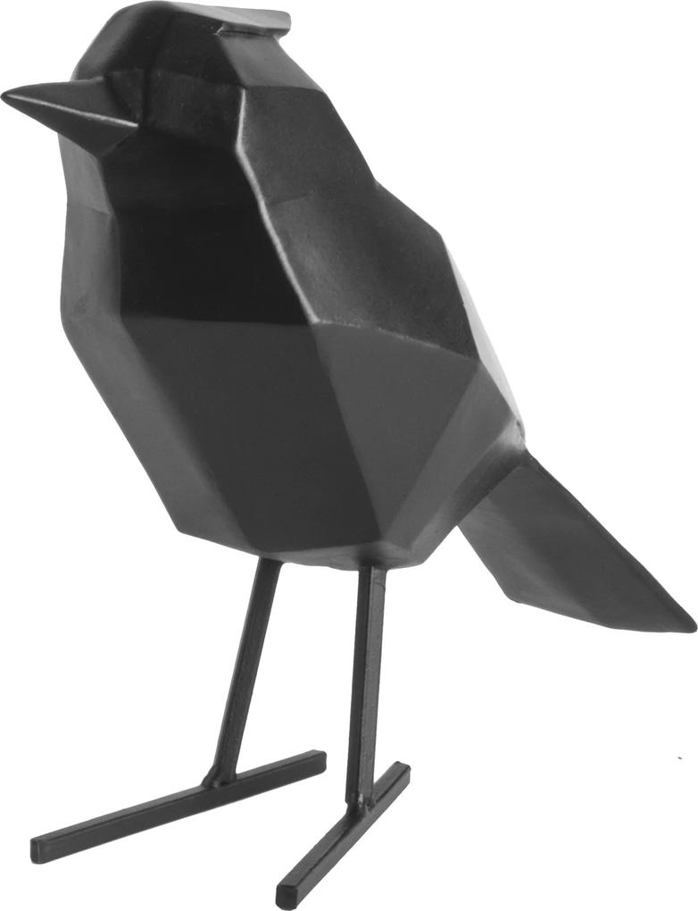 PRESENT TIME Dizajnová čierna soška Statue Bird 18,5 × 9 × 24 cm