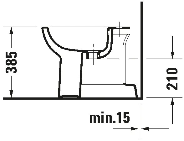 Duravit 22371000002 - Stojací bidet D-CODE 35,5x52,5 cm keramika/lesklá biela