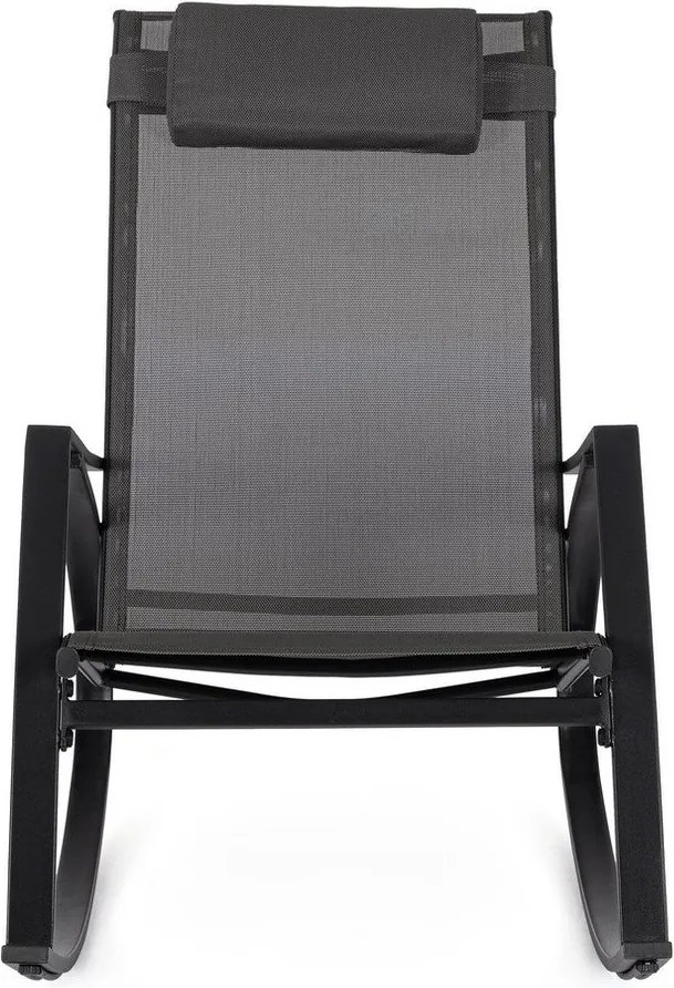 Antracitové kovové záhradné kreslo Ercolano – Bizzotto