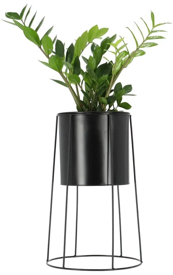 Čierny držiak na kvetináč Esschert Design Planter