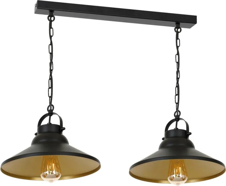 Luster na reťazi IRON 2xE27/60W/230V