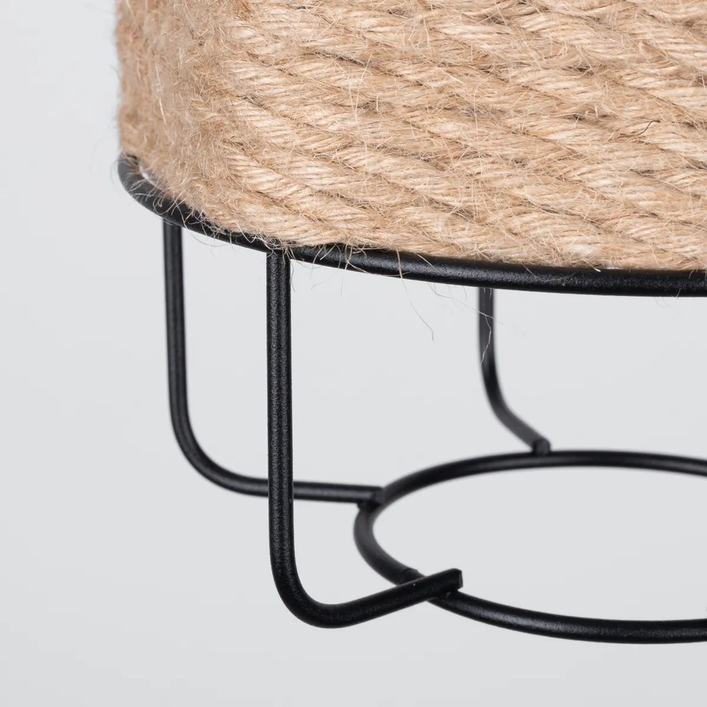 Závesné svietidlo Gizur, 1x šnúra/čierne drôtené tienidlo