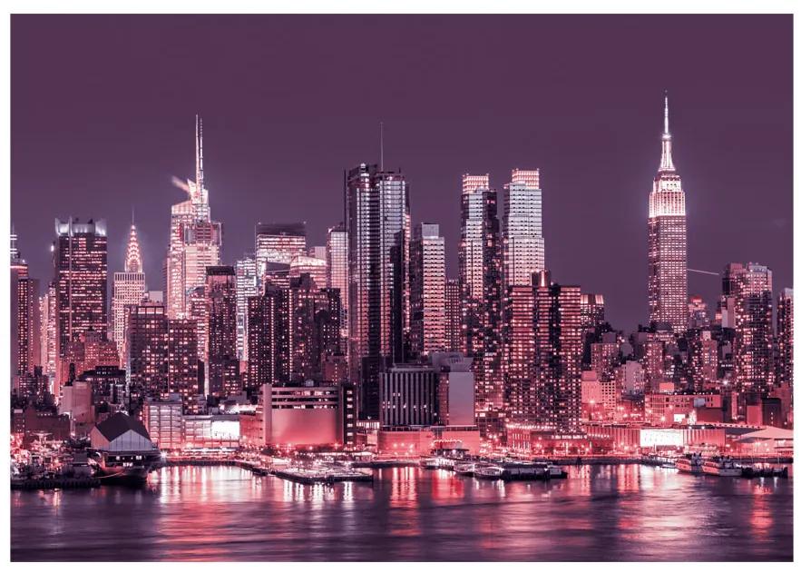 Artgeist Fototapeta - NYC: Purple Nights Veľkosť: 147x105, Verzia: Samolepiaca