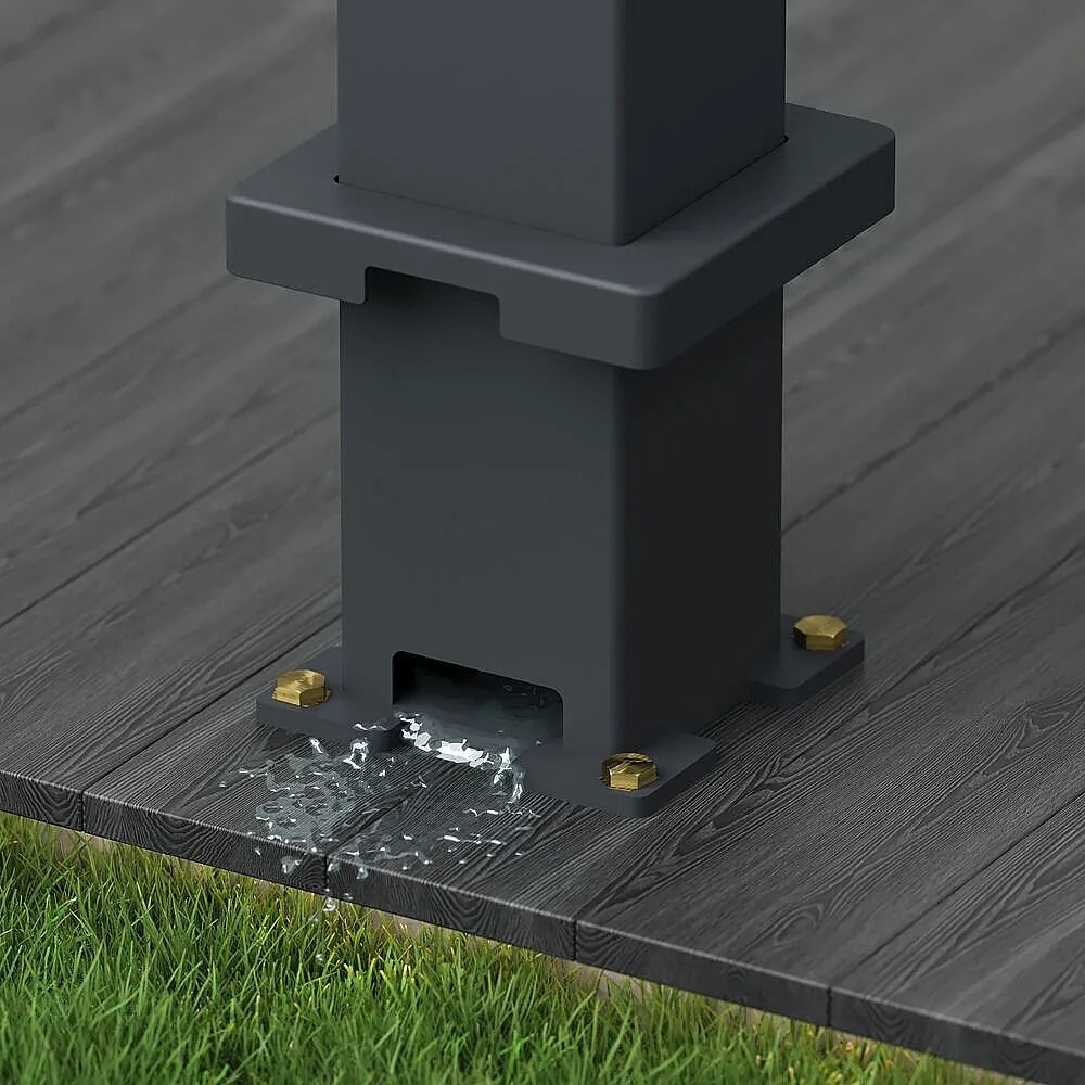 DEOKORK Záhradná hliníková pergola do stien 4x4 m (antracit)