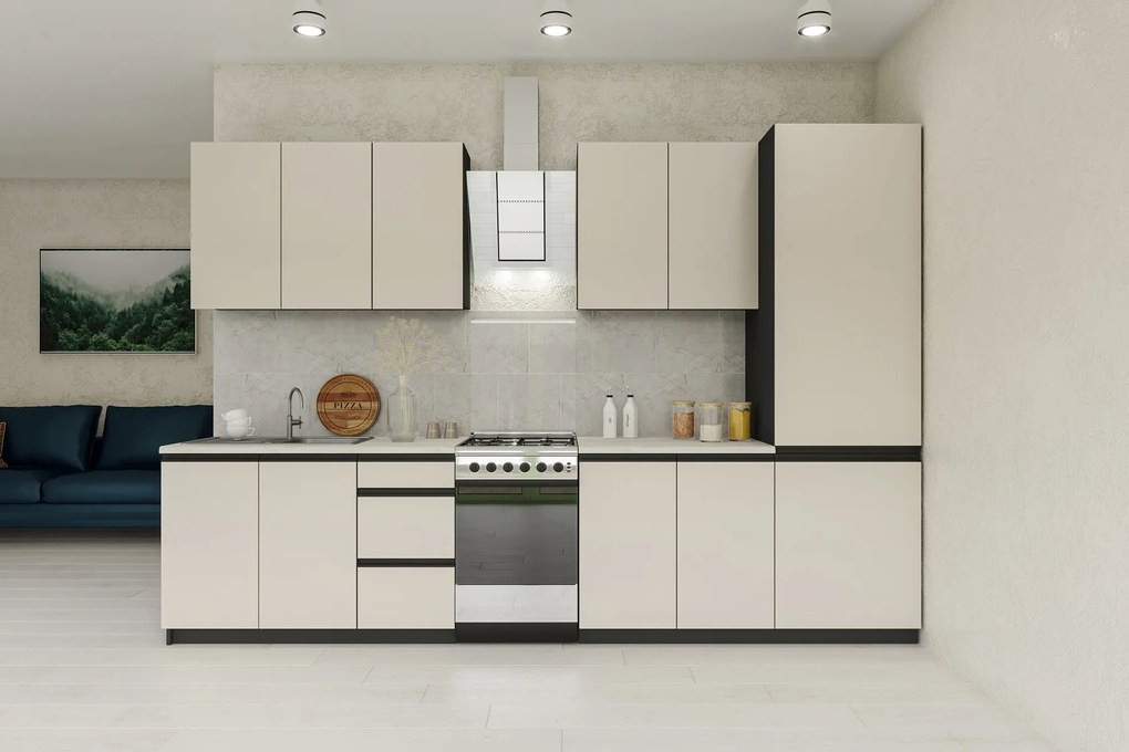 Moderná kuchyňa 260 OLIVIA, satin