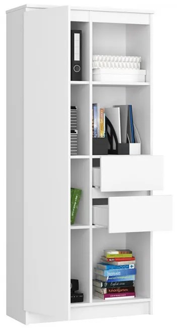 Regál R15 R80 CLP biely / biely lesk