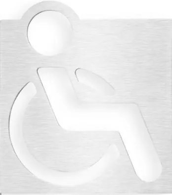 Bemeta 111022022 WC vozíčkar tabuľka 120x120 mm, leštená nerez XP057
