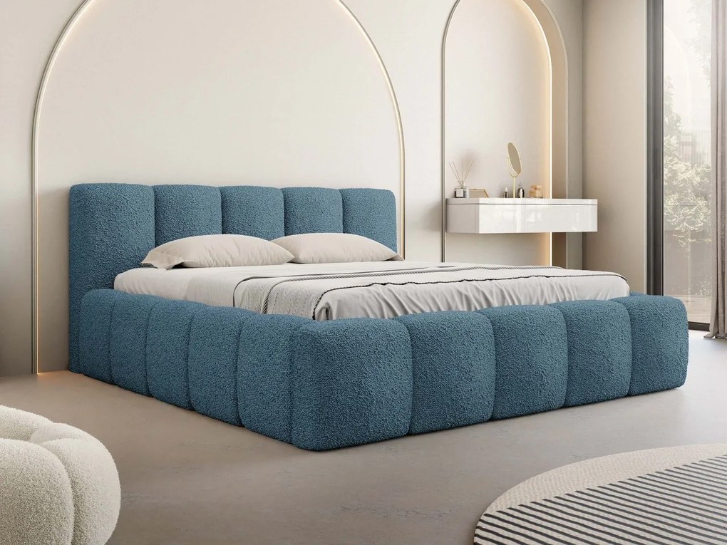 Čalúnená posteľ Ubipra Boucle, Rozmer postele: 140x200, Farby: Abriamo 07