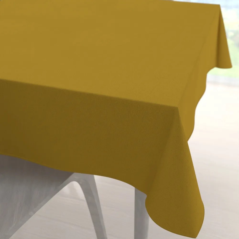Biante Veľký dekoračný štvorcový obrus BKU-102 Okrový 250x250 cm