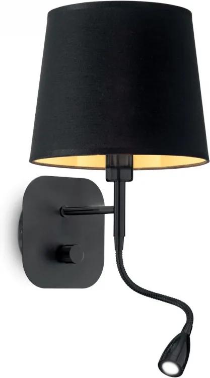 Ideal Lux 158242 LED nástenné svietidlo so smerovou lampičkou Nordik 1x40W | E14