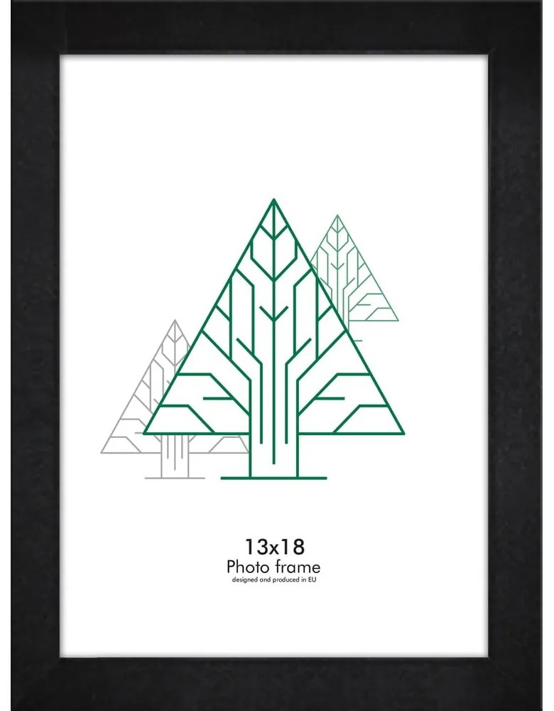 Čierny nástenný rámček Styler Floryda, 16 x 21 cm