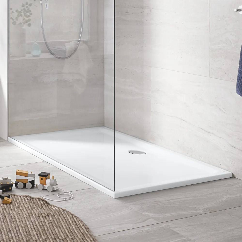 GROHE obdĺžniková sprchová vanička zo sanitárneho akrylátu, 1000 x 800 x 30 mm, alpská biela, 39306000