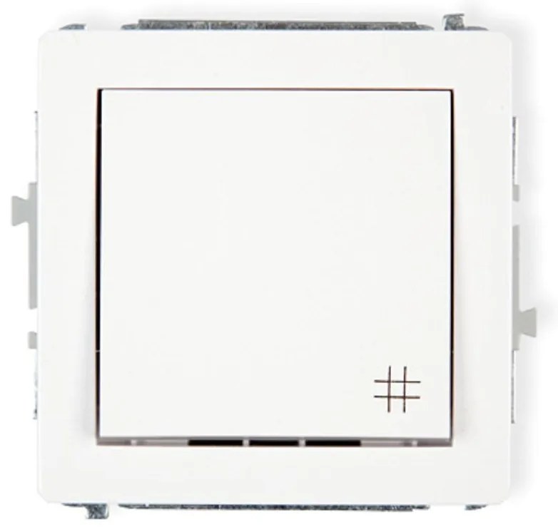 Vypínač krížový biely D DWP-6