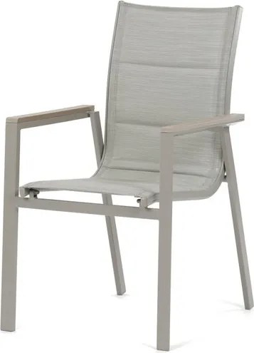 Záhradná stolička Autronic Hliník Béžová AZC-S1110 GREY