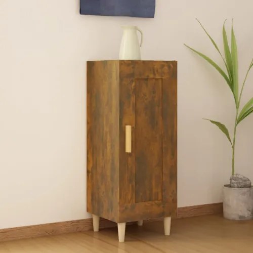 vidaXL Komoda dymový dub 34,5x34x90 cm spracované drevo-
