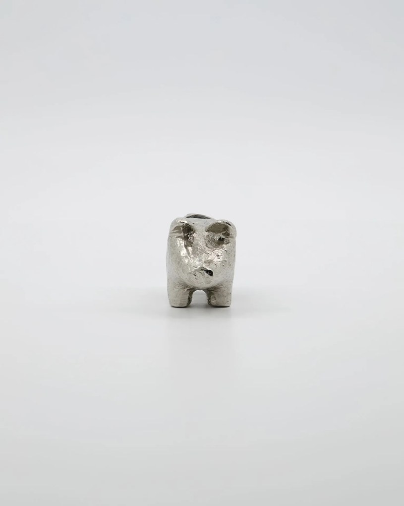 House Doctor Kovový svietnik Pig Antique Silver