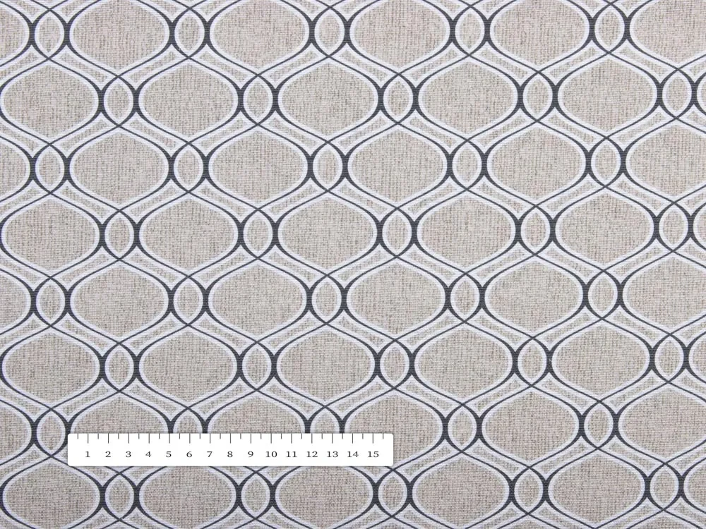 Biante Dekoračný štvorcový obrus Leona LN-124 Geometrický vzor na režnom 130x130 cm