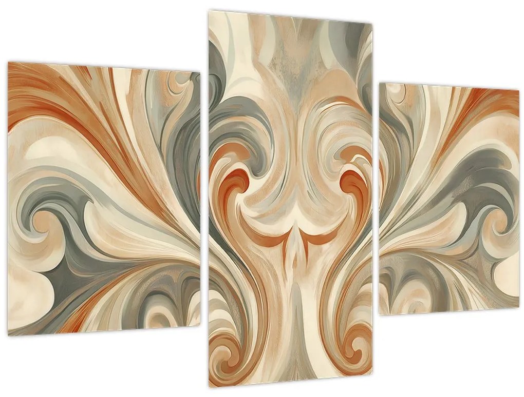 Obraz - Vír v zemitých farbách (90x60 cm)