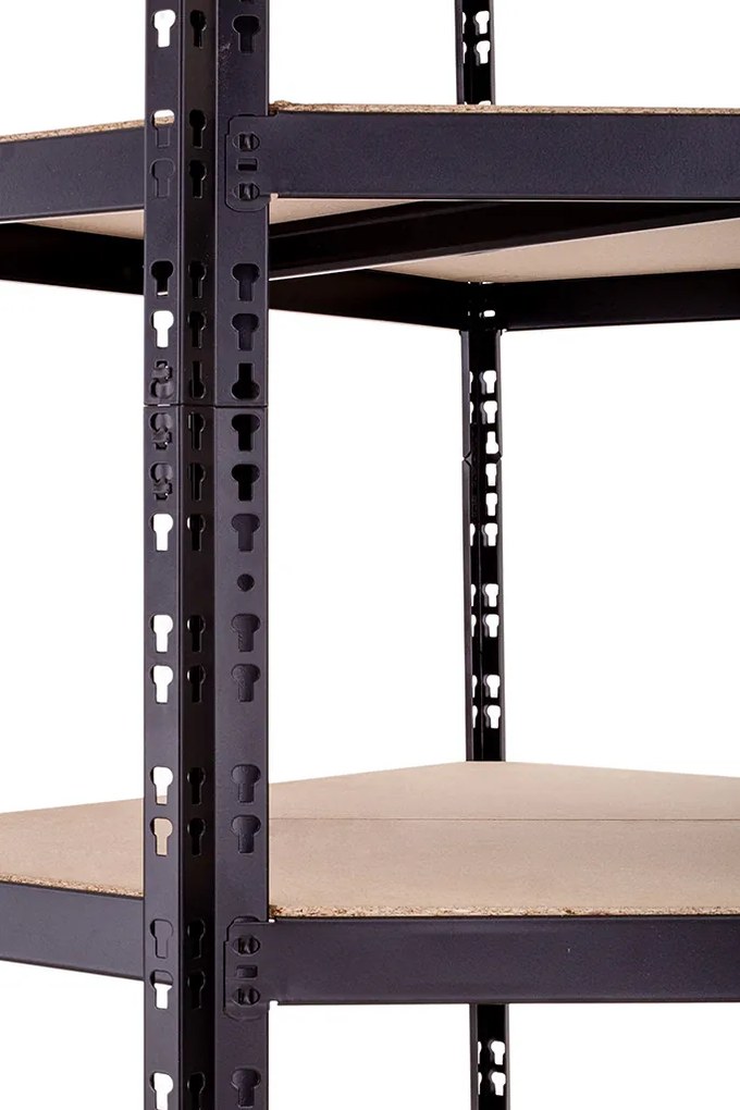 Sestava rohový policový regál s přístavbou, nosnost 1600kg RTCLR40-4S