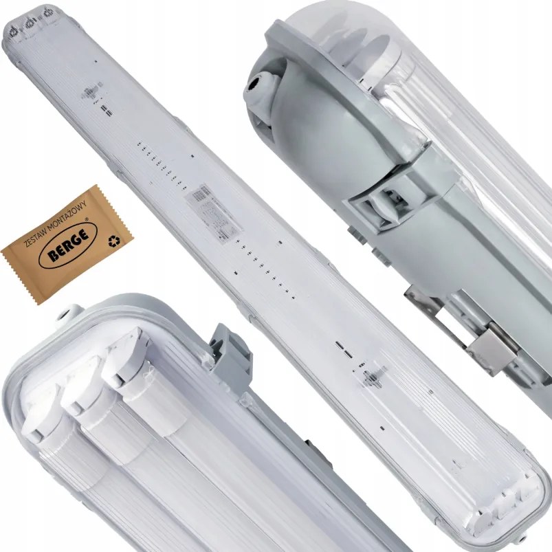 SADA Hermetická LED lampa 120cm 54W 5400lm 6000K + 3x Prémiové LED trubice